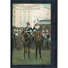 PATRIOTICA ANTIGUA TARJETA POSTAL TRASLADO DE LOS RESTOS DEL GRAL. SAN MARTIN